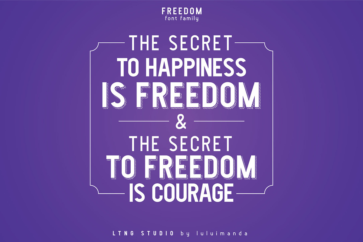 FREEDOM font family preview 3