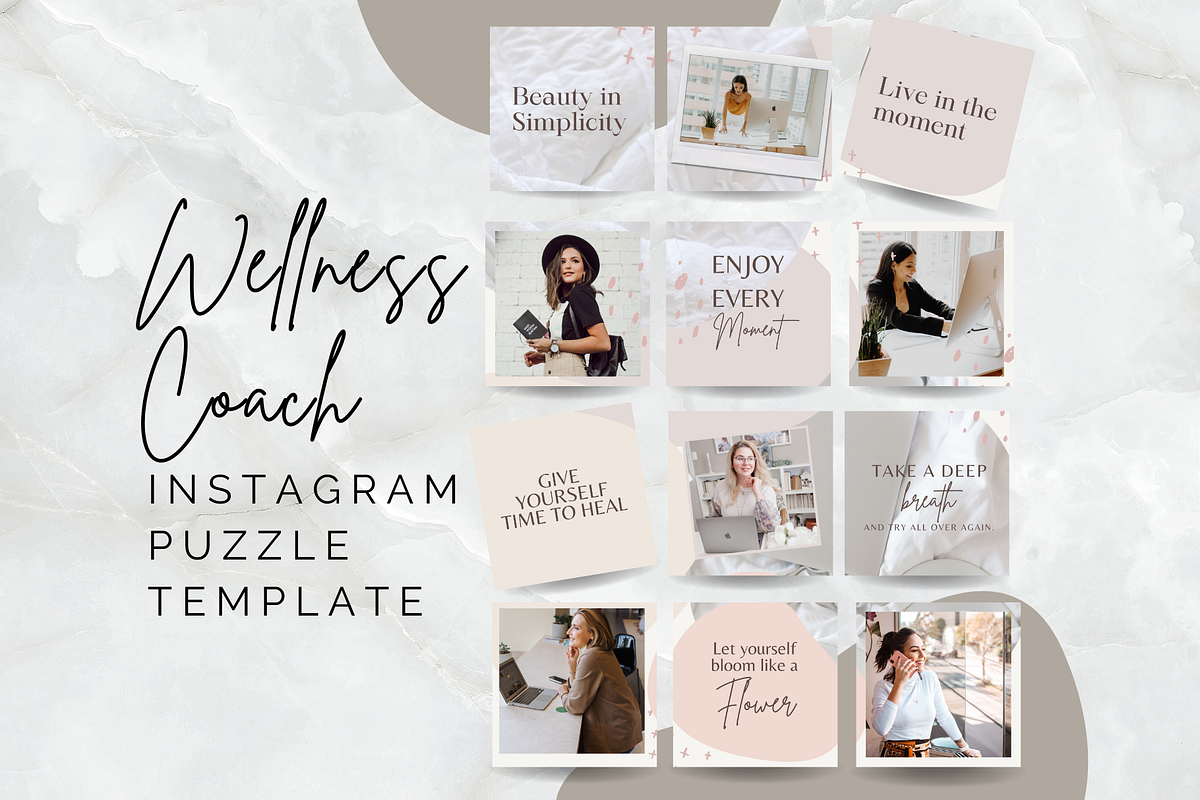 Wellness Instagram Puzzle Template, a Social Media Template by Social Assumptions (Photo 10 of 10)