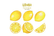 Lemon clip art, a Decorative Illustration by 7nov.studio (Thumbnail 5 of 6)