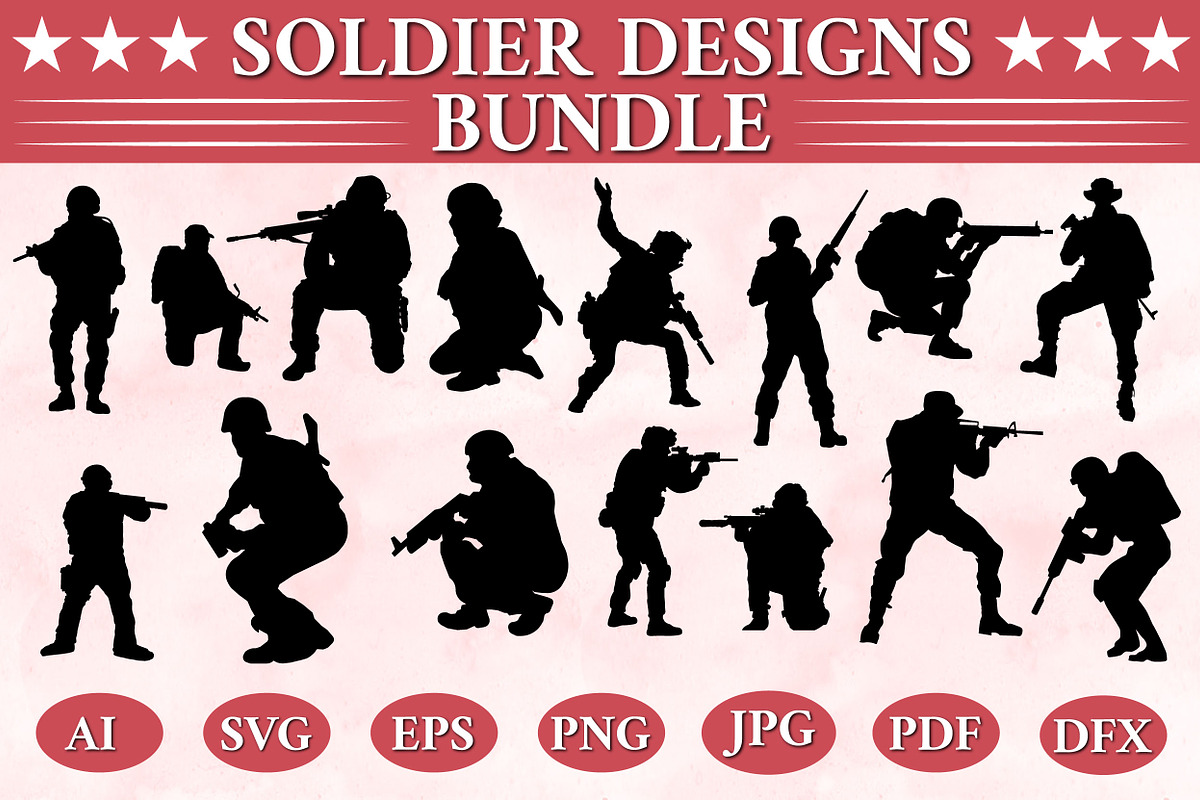 Soldier & Military Vector Bundle, a Person Illustration by Smix Ryo (Photo 1 of 3)