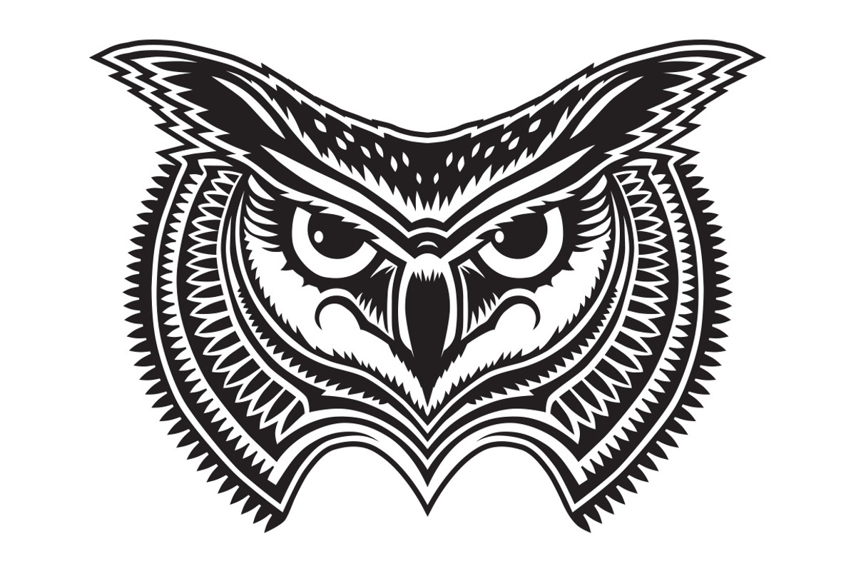 Owl, an Animal Illustration by Bakhtiozin art graphic (Photo 3 of 4)