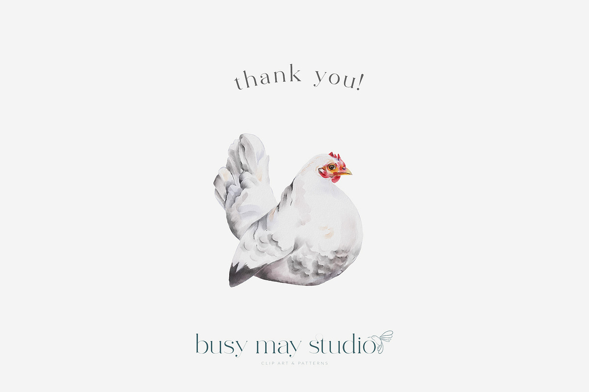 Farm Animals & Flowers Watercolour, an Animal Illustration by Busy May Studio (Photo 11 of 11)