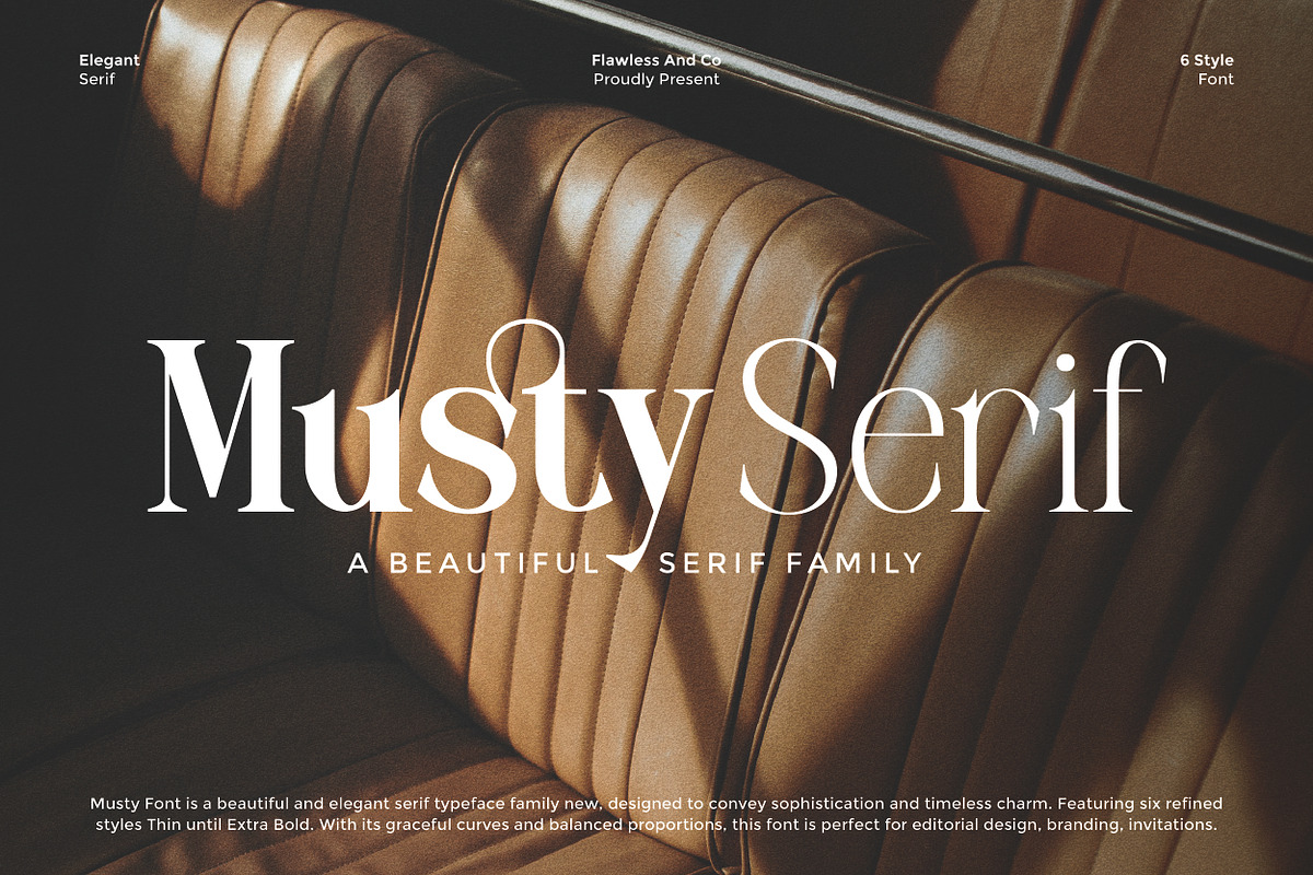 Mustyserif - Family Serif Font, a Serif Font by Flawless And Co (Photo 1 of 10)