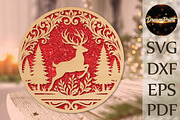 Christmas Reindeer Forest SVG, an Object Graphic by DreamPrint404 (Thumbnail 1 of 4)