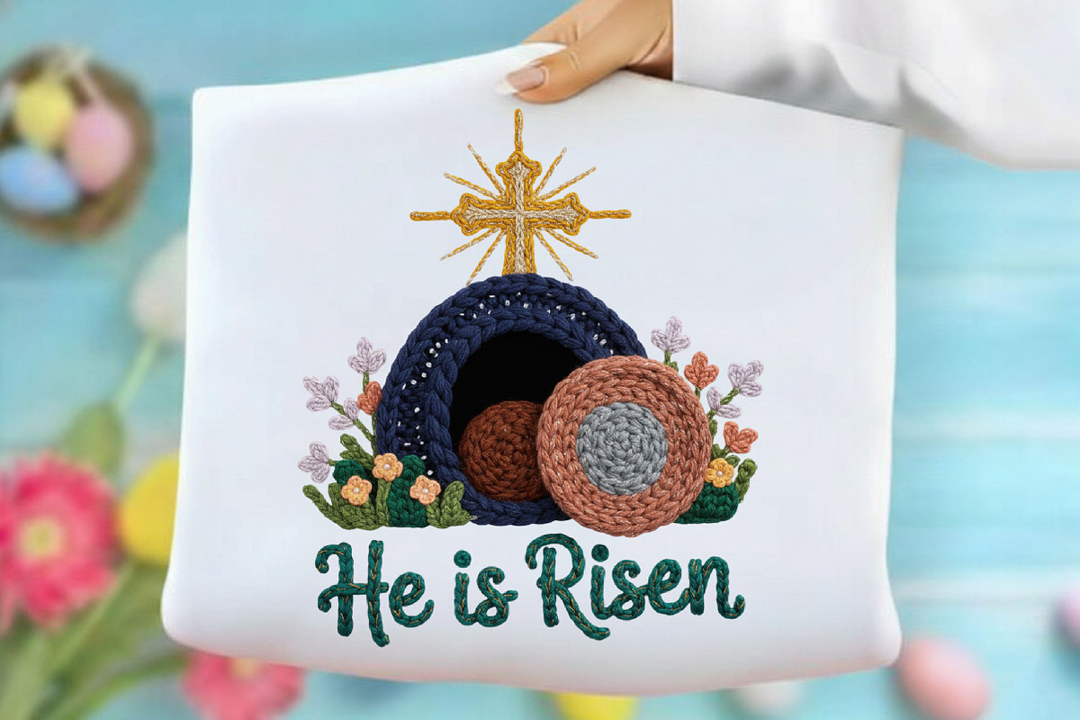 He is Risen Png,Easter Jesus Tomb, an Illustration by Designking (Photo 1 of 6)