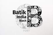 Batik India Black Font, a Sans Serif Font by ilonitta (Thumbnail 1 of 7)