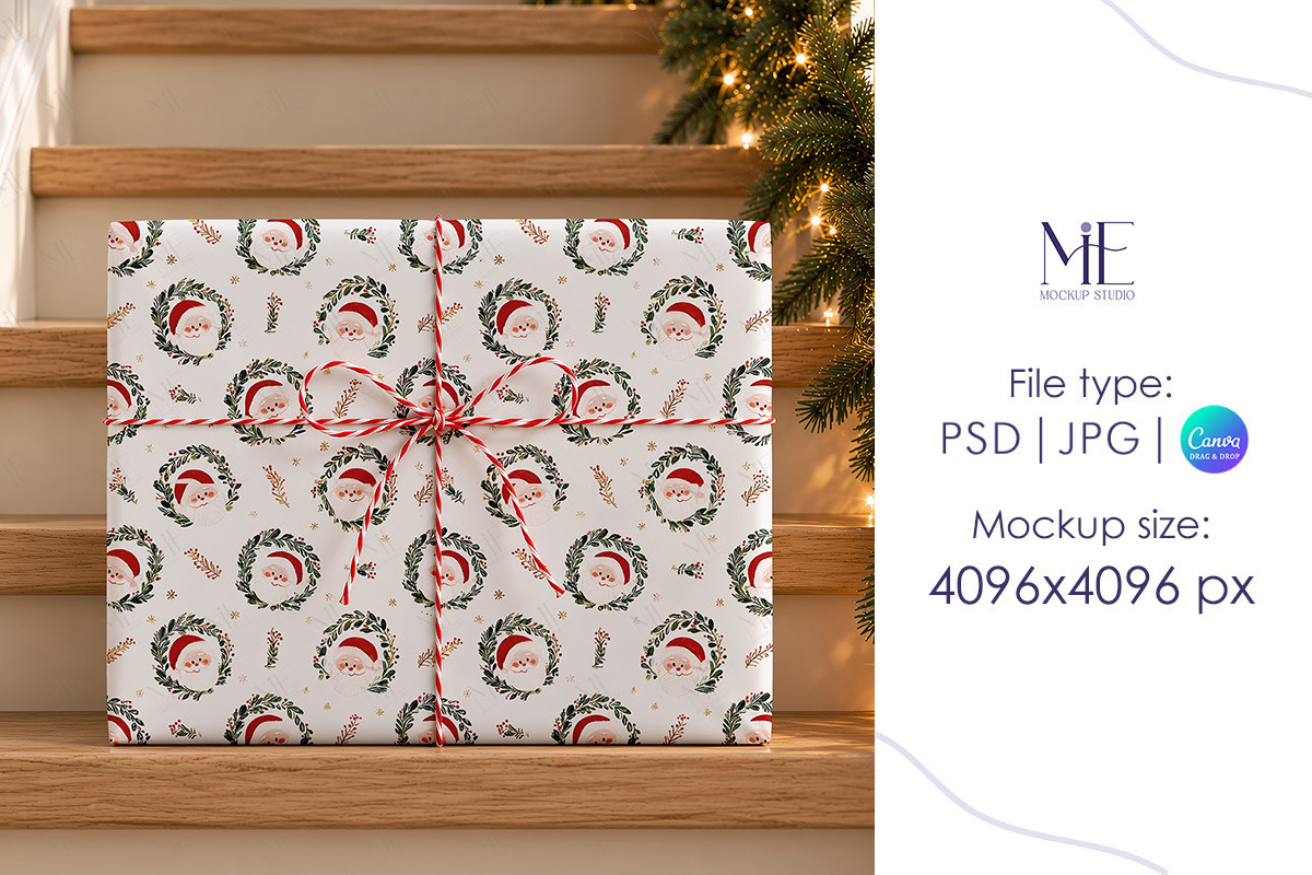 Gift Wrapping Paper Mockup Paper Box, a Packaging Mockup by Mie Mockup Studio (Photo 5 of 7)