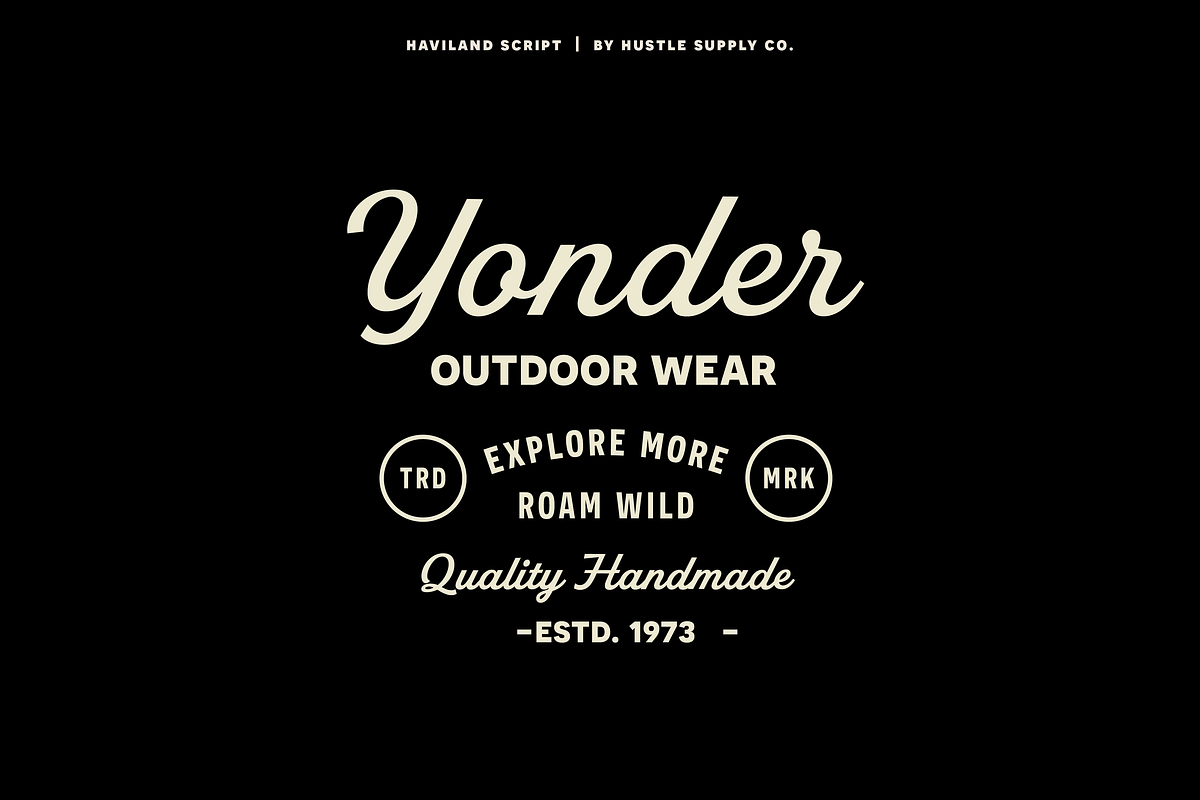 Haviland Script, a Script Font by Hustle Supply Co. (Photo 6 of 10)