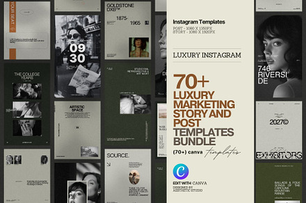 Instagram Story & Post Templates, a Social Media Template by The Aesthetic Studio
