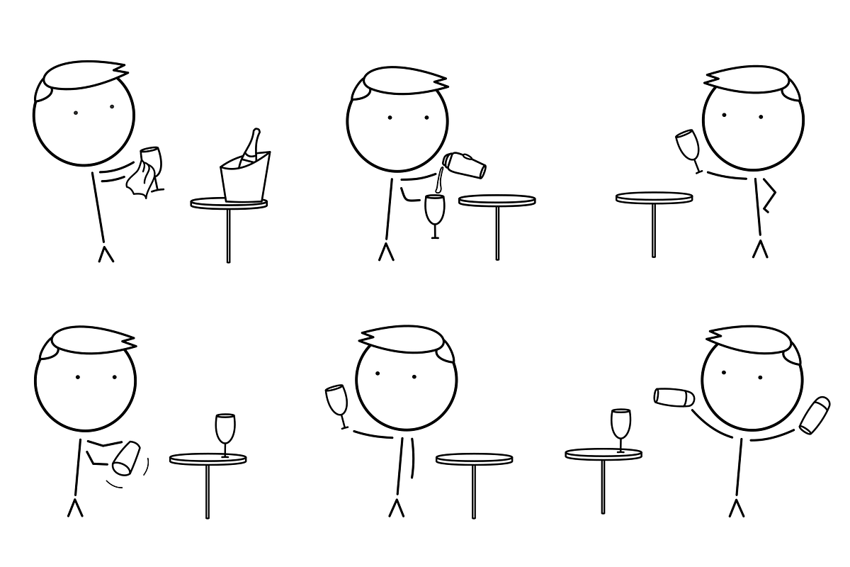 Bartender and waiter icons, an Icon by JK comics (Photo 1 of 5)