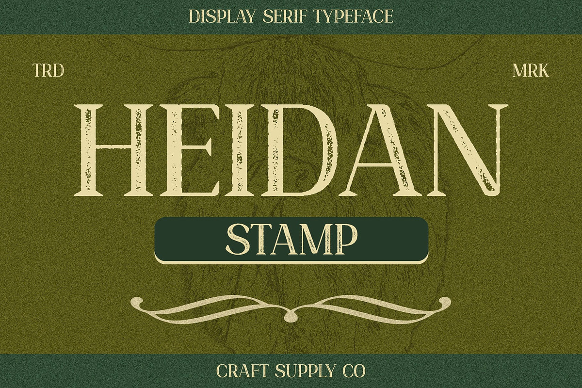 Heidan Stamp, a Serif Font by Craft Supply Co. (Photo 1 of 8)