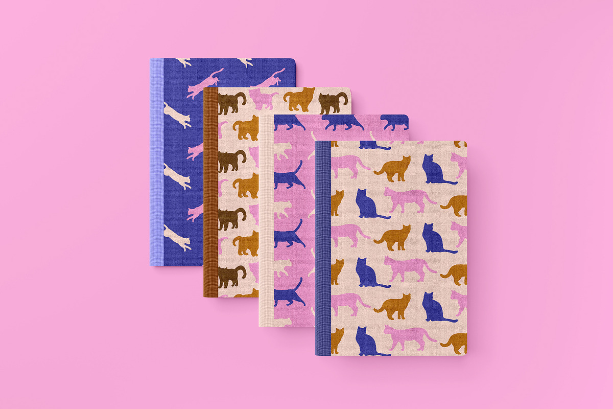 Flat Cat Modern Patterns, a Pattern Graphic by Tiger and Flower (Photo 9 of 21)
