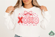 Preppy XOXO Coquette Bow PNG, an Illustration by Craft Nest (Thumbnail 3 of 4)