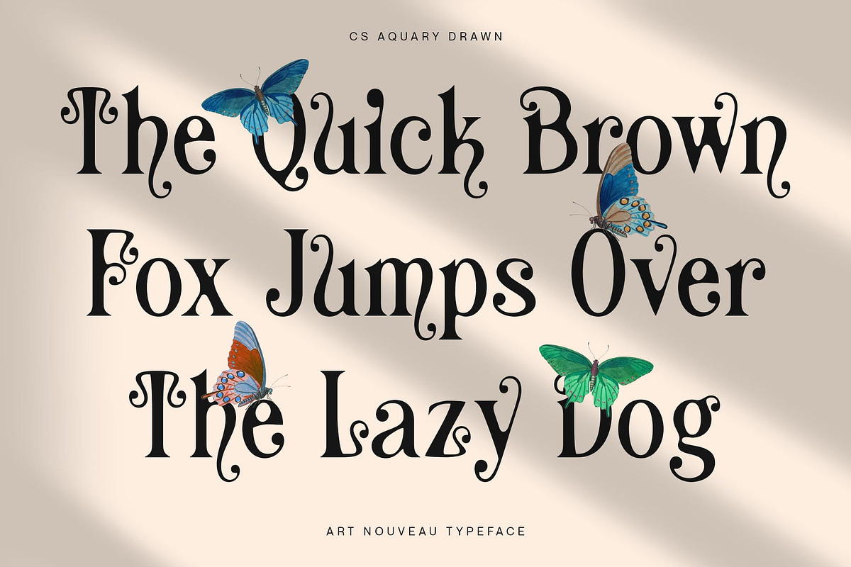 CS Aquary Drawn, a Serif Font by Craft Supply Co. (Photo 7 of 8)