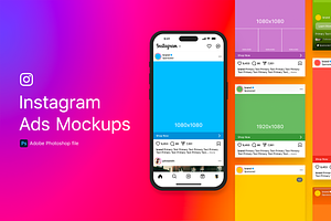 Instagram Ads Mockups, a Social Media Template by lprdesigns