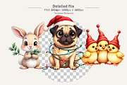 Vintage Christmas Animals Clipart, an Animal Illustration by Artnoy (Thumbnail 3 of 8)