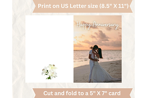 Happy Anniversary Greeting Card PNG