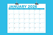 2026 Bold COLOR 8.5x11 Inch Calendar, a Stationery Template by Running With Foxes (Thumbnail 1 of 6)