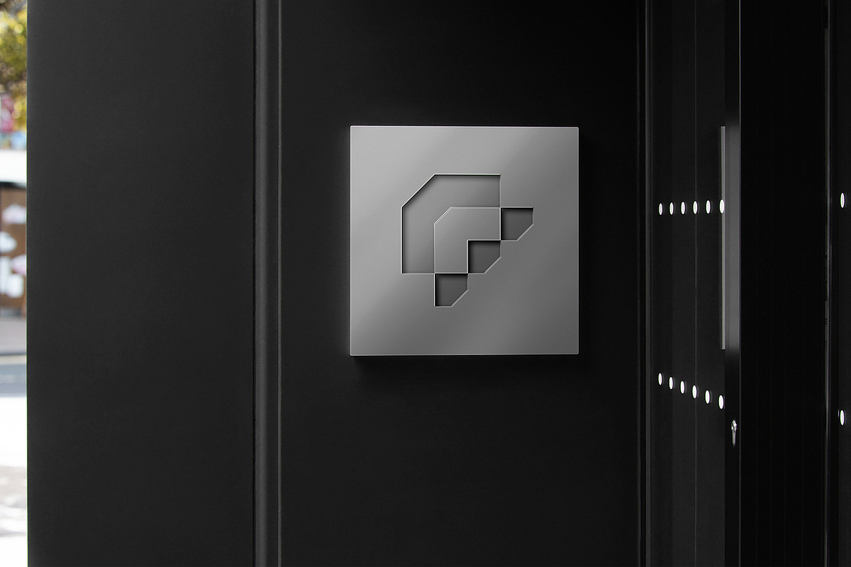 Logo Mockup 3D Bank Metal Sign, an Advertising Mockup by Asylab (Photo 3 of 5)