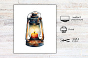 Watercolor Halloween Clipart Bundle, an Illustration by Canvas Craft (Thumbnail 7 of 7)