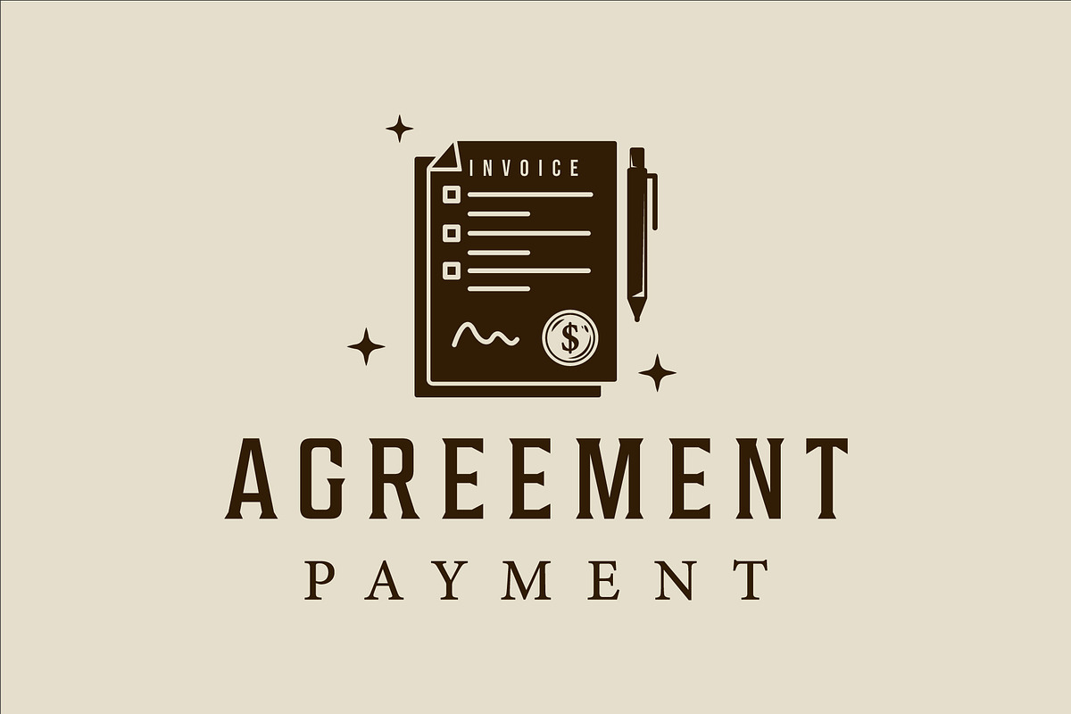 invoice logo vector vintage design, a Branding & Logo Template by zyxroun shop