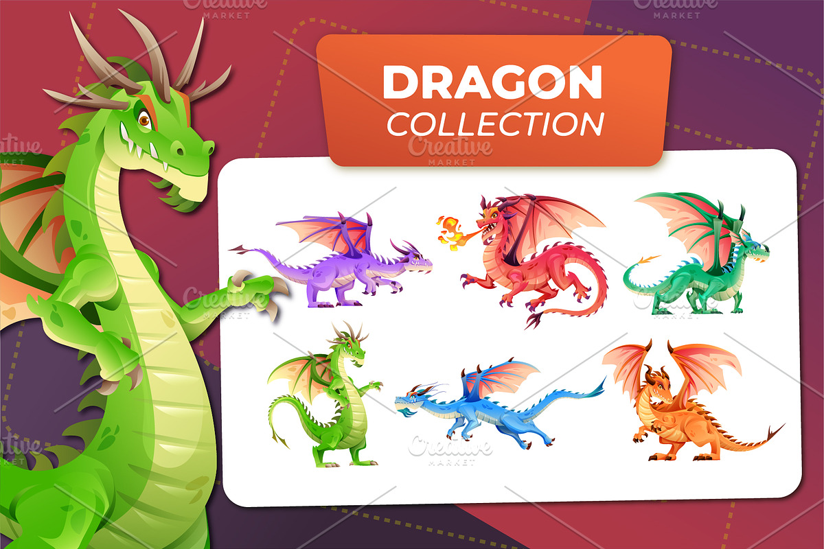 Dragon Collection, an Animal Illustration by YG Studio (Photo 1 of 7)