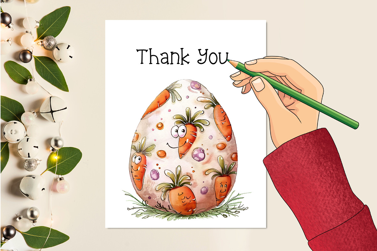 Watercolor Easter Cute Eggs Clipart, an Illustration by Creative Art (Photo 6 of 7)