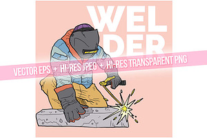 Welder Career Illustration