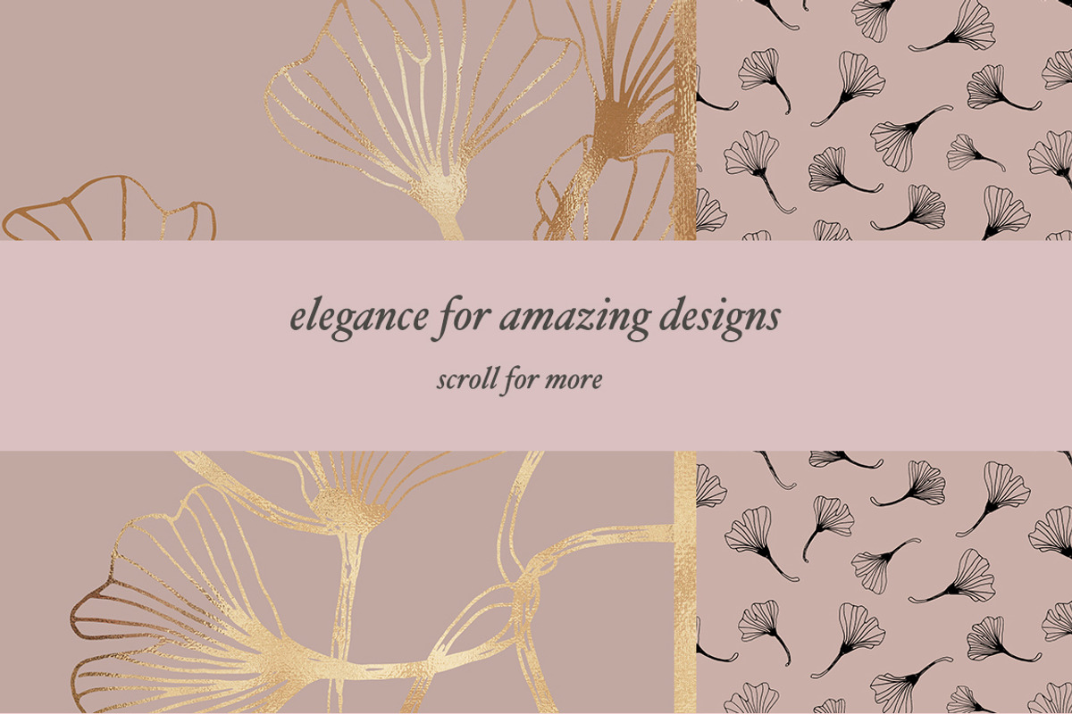 Subtle Gold Patterns & Illustrations, a Pattern Graphic by Laras Wonderland (Photo 6 of 11)