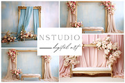 10 Vintage Gold Frames Backdrops, a Layer Style Add-On by NSTUDIO (Thumbnail 3 of 7)