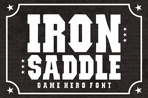 Iron Saddle - Bold Hero Font, a Slab Serif Font by KiddoGlyphs Studio