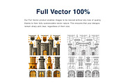 Castle Elements Vector Illustration, an Object Illustration by KAZ by IanMikraz Studio (Thumbnail 2 of 3)