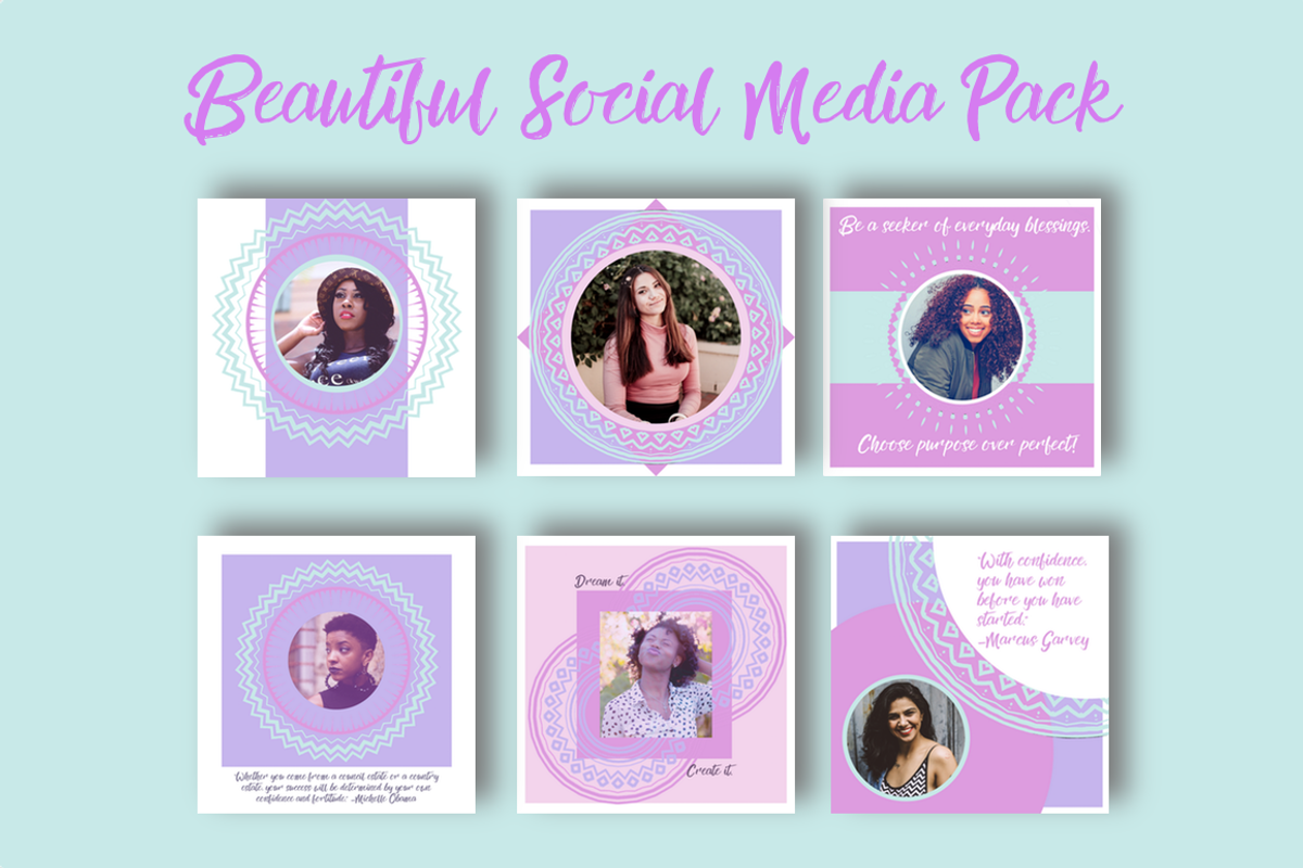 Beautiful Social Media Pack, a Templates & Theme by CosmicMedium (Photo 3 of 19)
