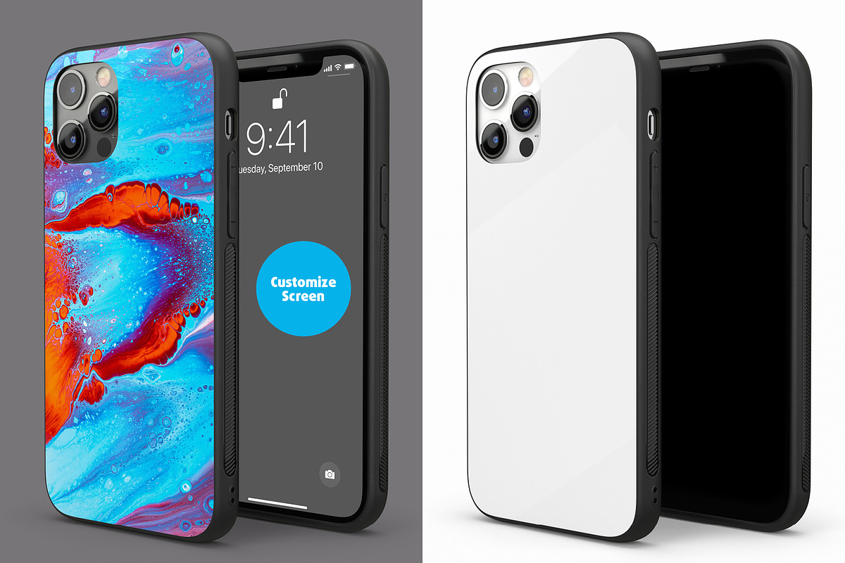 Phone 12 Pro Rubber Case II Mock-up, an iPhone Mockup by Colatudo Store (Photo 7 of 8)