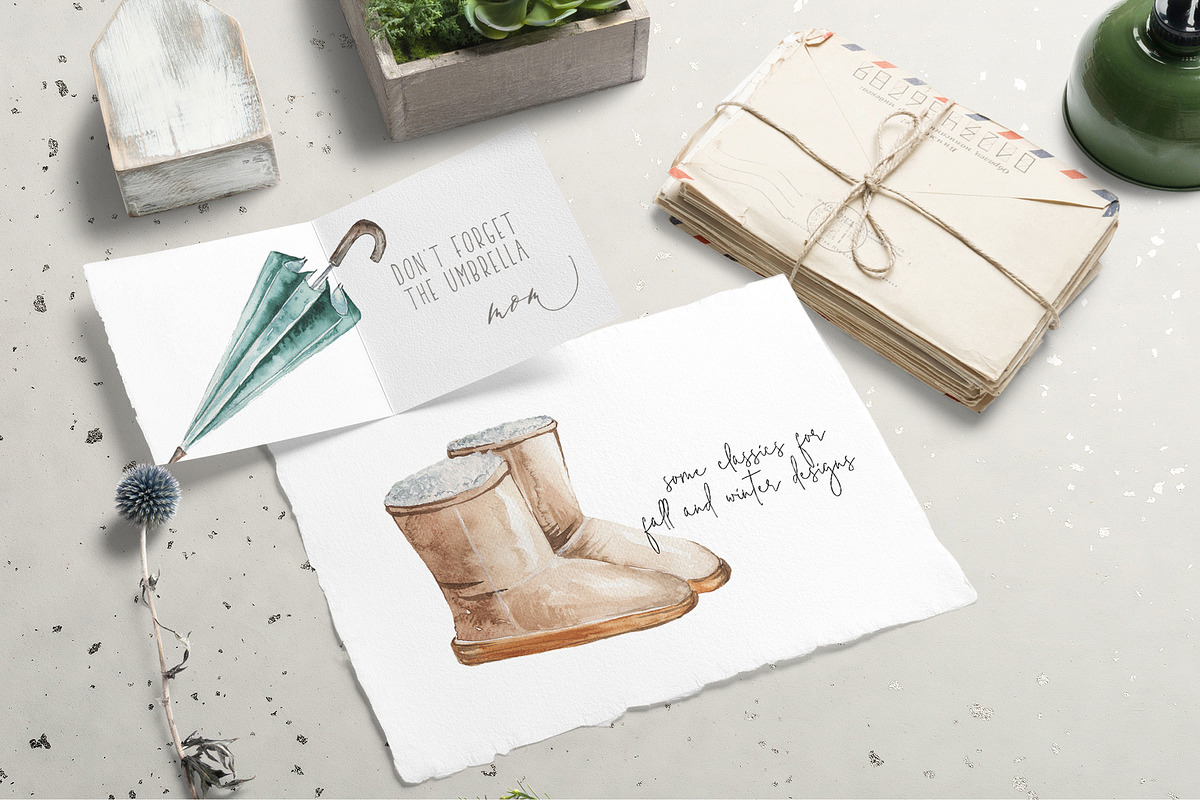 Classics of the fall, Watercolor Set, an Object Graphic by Jeanina Vlad (Photo 4 of 12)