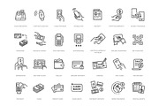 Payment Methods Icons, an Outline Icon by Tettygreen (Thumbnail 2 of 2)