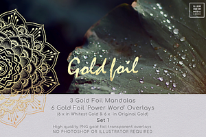 Gold Foil Power Words & Mandalas