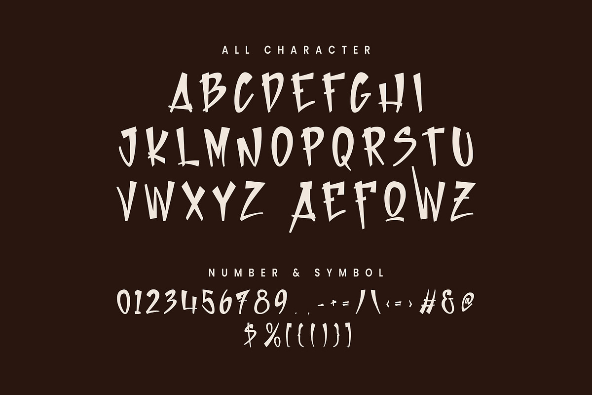 Kooshi Font Decorative Comic Japan, a Sans Serif Font by Maulana Creative (Photo 4 of 7)