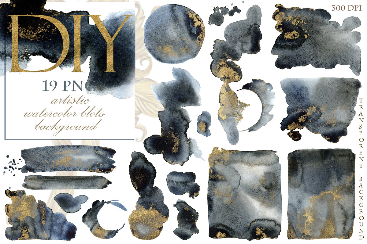 Golden Lions: Luxury Watercolor Kit, a Decorative Illustration by FineArt (Photo 9 of 14)