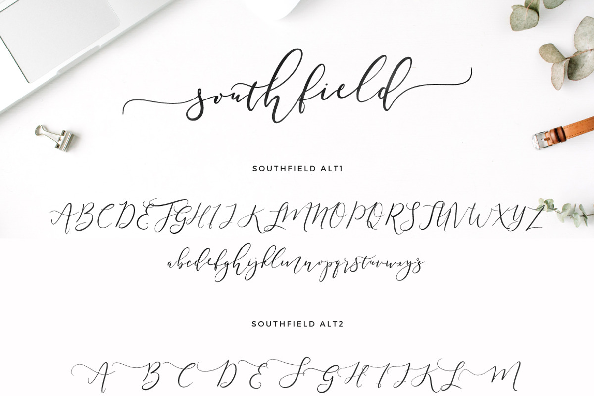 Southfield Typeface, a Script Font by Mats-Peter Forss (Photo 12 of 12)