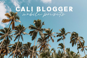 Cali Blogger Lightroom MOBILE Preset