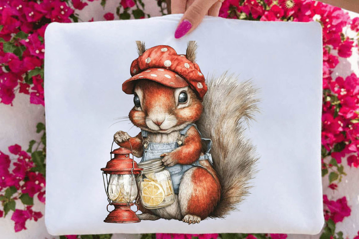 Whimsical Funny Summer Squirrel Clip, an Animal Illustration by SVGArt (Photo 4 of 9)