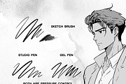 146 Manga Ink Procreate brushes, a Brush Add-On by ProcreateiBox (Thumbnail 3 of 13)
