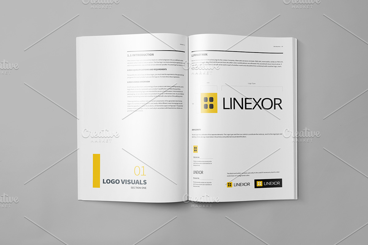 Brand Manual 32 Pages A4 / US Letter, a Brochure Template by Mastergfx (Photo 5 of 35)