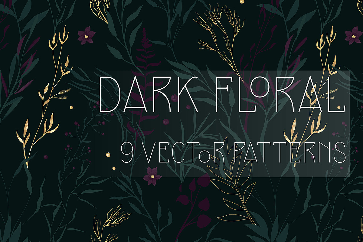 9 FLORAL Vector Patterns, a Pattern Graphic by HmarkaShop (Photo 1 of 5)