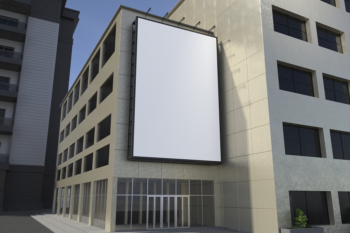 Billboard Vertical Mockup, an Advertising Mockup by Unerispace