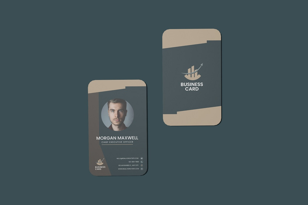 Vertical Business Card Mockup, an Advertising Mockup by YurnalisPerix (Photo 2 of 5)