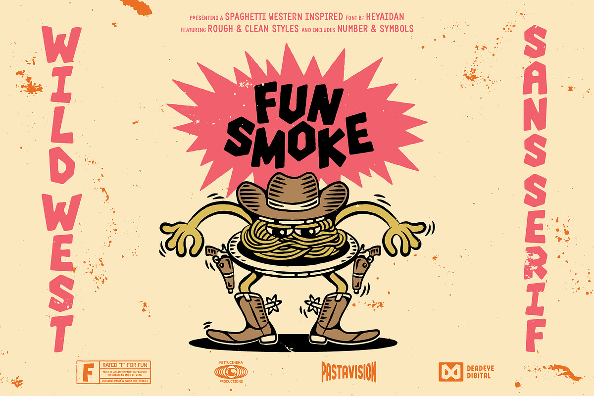 Fun Smoke | Wild West Kinda Font, a Sans Serif Font by HeyAidan (Photo 1 of 6)