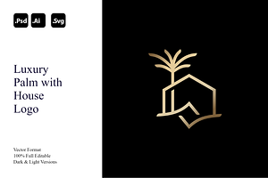 Luxury Palm with House Logo, a Branding & Logo Template by Luxury Logos