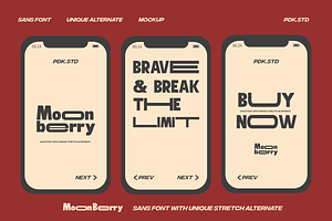 Moon Berry - Futuristic Modern Font